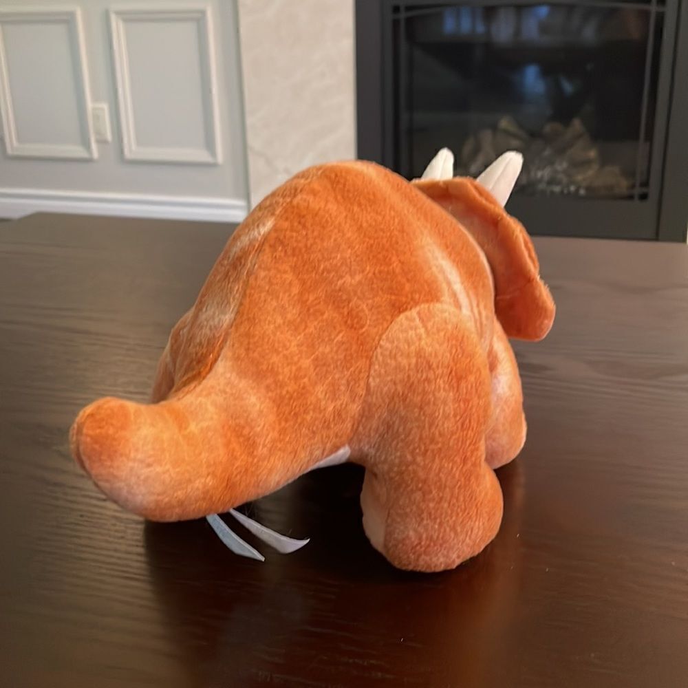 Kid Connection Plush Brown/Orange Dino 7'' Dinosaur Toy Good Condition - Picture 3 of 7